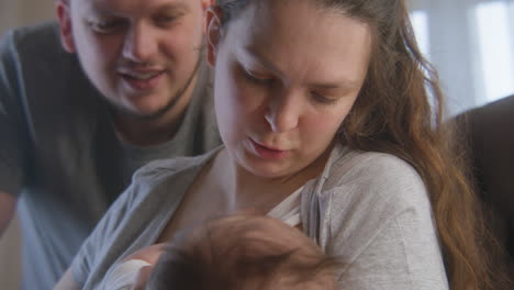 family with a newborn baby