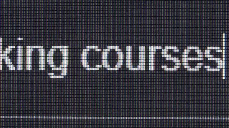 Close-up of Cookie and Cooking Course text on a computer screen