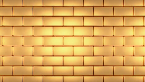 shiny golden brick wall moving slowly minimal simple template - 4k seamless loop motion background animation