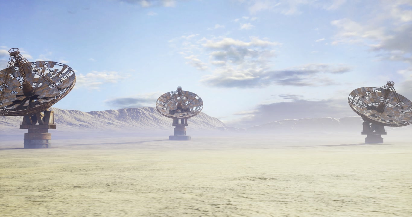 Planetary base antennas simulated in desert environment for research purposes