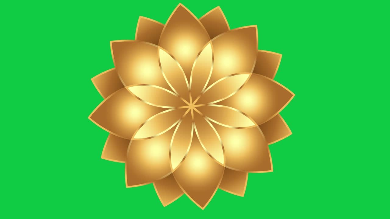 Sfondo islamico Ramadan - Ramadan islamico 4K - Forme geometriche - (ripetibile) - Fiore di loto - Forma rotante.