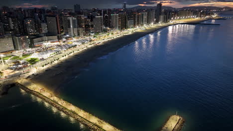 Night-Beach-At-Fortaleza-Ceara-Brazil