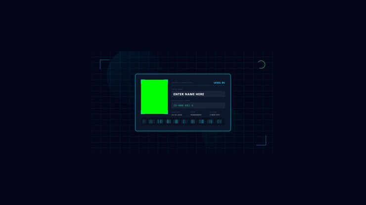 Futuristic Digital Interface Displaying Text Typing Animation