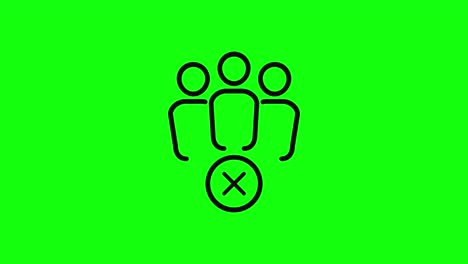 transparent black social distancing people icon flat green screen 10 animations chroma key