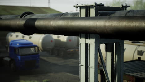 details with the equipment in an oil refinery