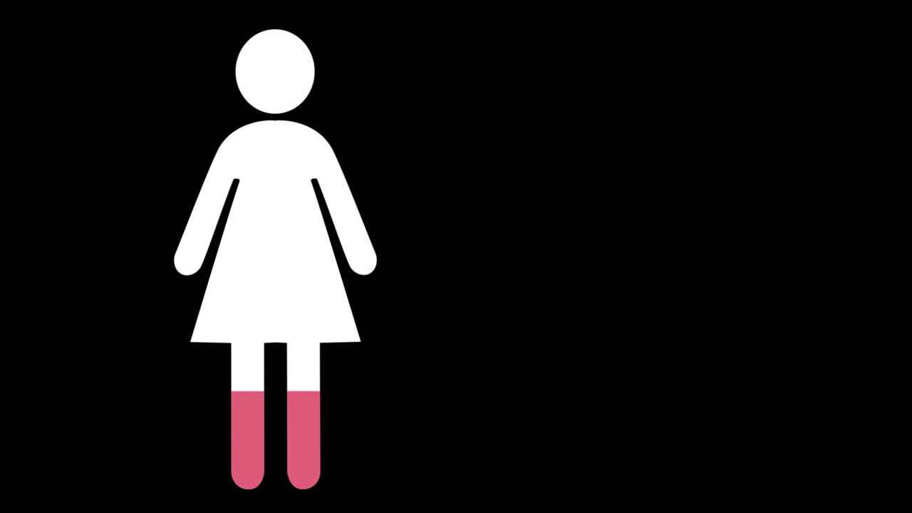 빨간색으로 가득 찬 여성의 상징