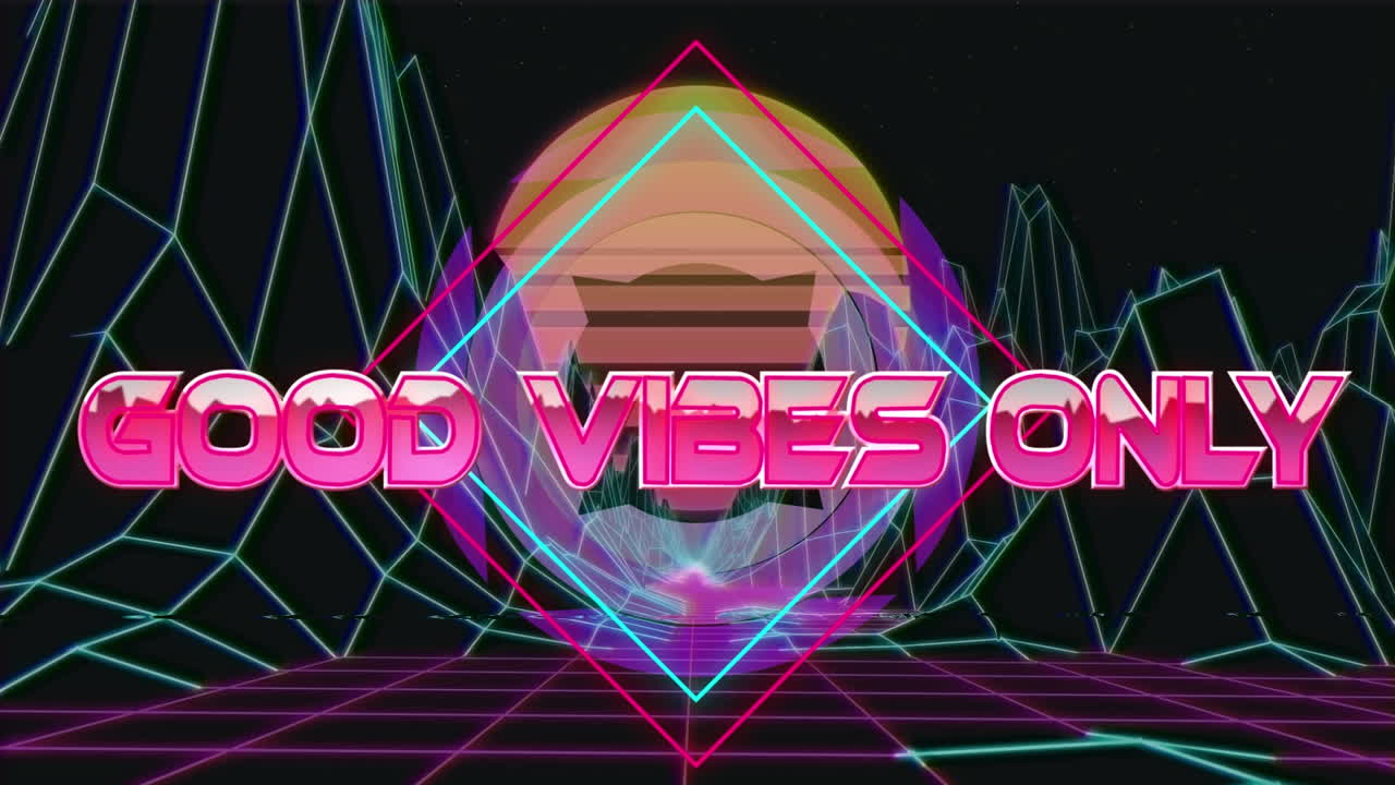 디지털 추상 공간에서만 좋은 진동의 애니메이션