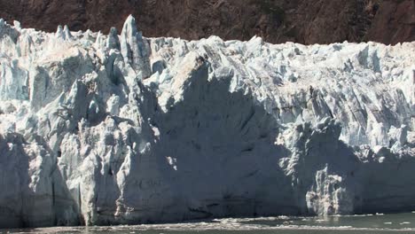 close shot of a glacier in alaska in a sunny day