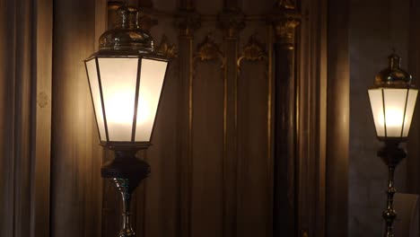 antique lamps in a historical interior