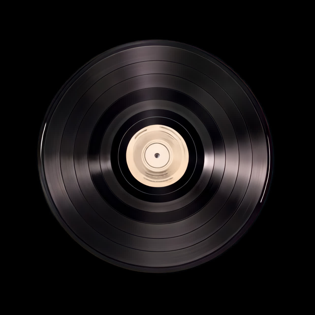 Vintage vinyl record animation isolated asset, transparent 4K video, alpha channel, ProRes 4444
