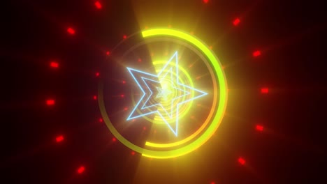 neon star tunnel visual