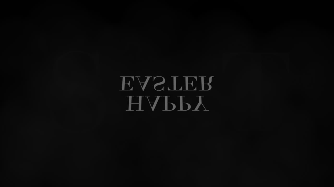 feliz pascua celebrando con estilo la fiesta sobre un fondo negro