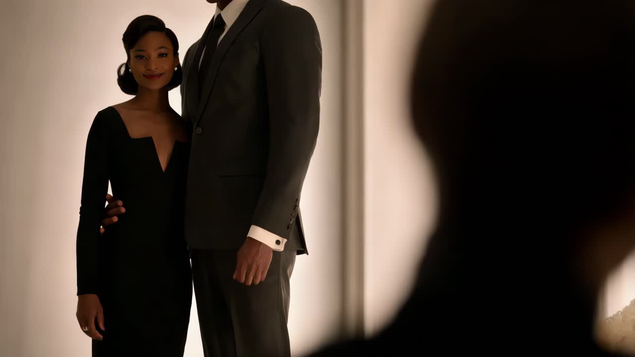 пара в официальной одежде