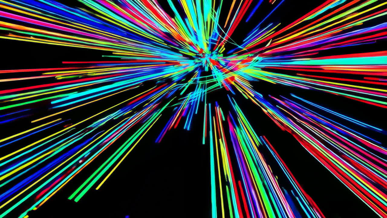 추상적인 다채로운 방사선 폭발