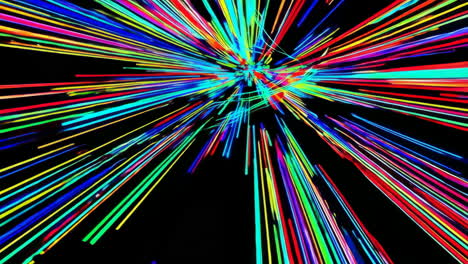 explosión radial abstractamente colorida