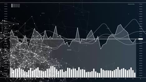 Data and report statistics, animation with graph diagrams.
