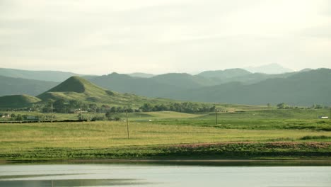 pan across lagerman reservoir near boulder, colorado, usa