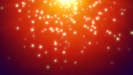 Stunning-Star-Burst-Design-Against-Vibrant-Red-Background-With-Twinkling-Stars