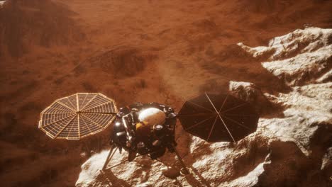 insight marte explorando la superficie del planeta rojo