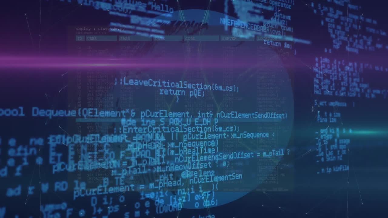 Animation of data processing over globe