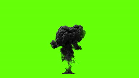 explosion and mushroom cloud effect on green screen