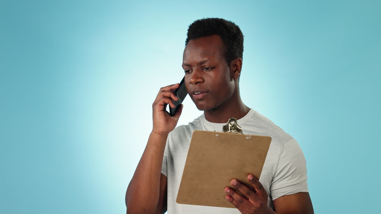 Phone call, documents and membership with a black