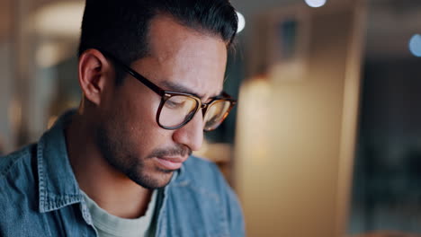 Night,-employee-and-man-with-glasses