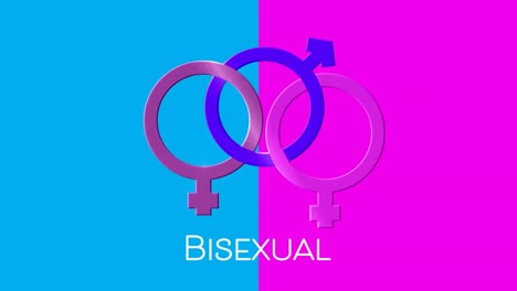 Bisexueller-Text-Und-Drei-Verbundene-Weibliche-Und-Männliche-Symbole-Auf-Rosa-Und-Blauem-Hintergrund
