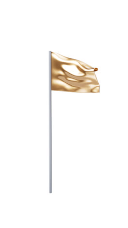 golden flag mockup