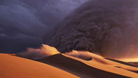 tormenta de arena en el desierto