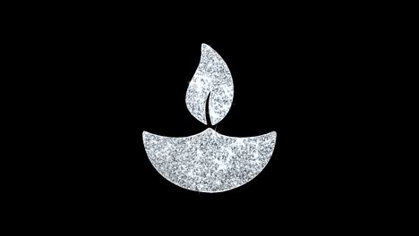 la animación de la lámpara de diwali