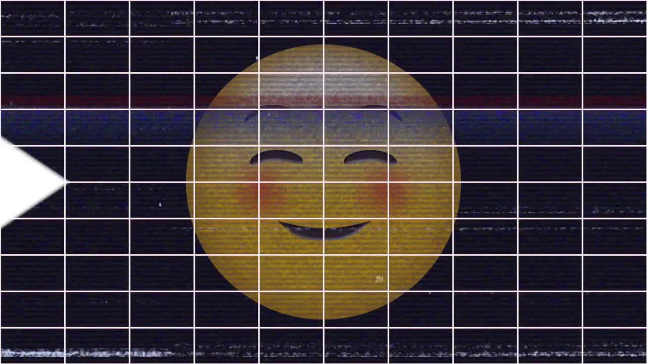 flecha moviendo las salas laterales sobre la red contra el rubor de la cara emoji en fondo negro