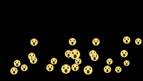 face with open mouth animated emoji. smileys emotions icons animation alpha canal