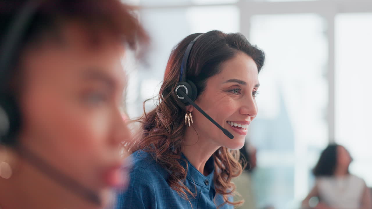 Customer service representatives in a call center