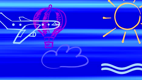 looped animation of moving drawn picture