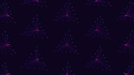 Futuristic purple dot pattern on black background