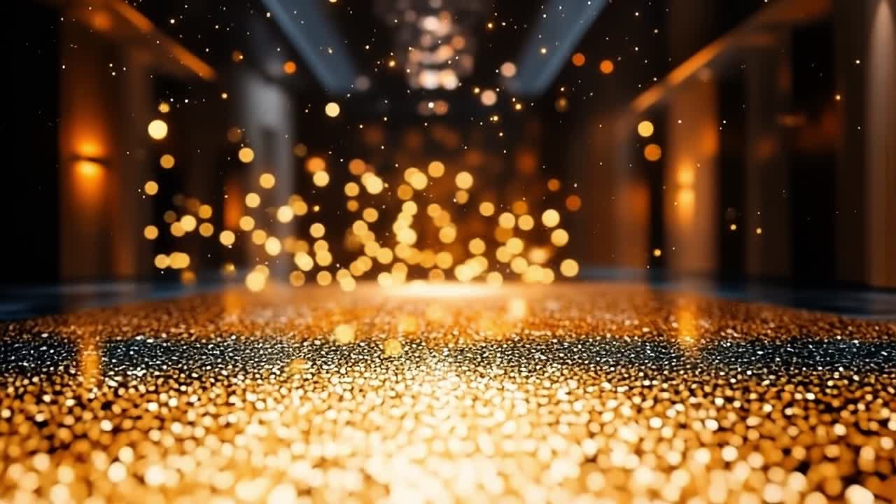 골든 글리터 보케 배경