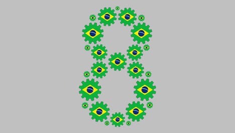 número ocho brasileño