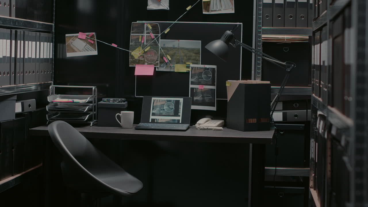 Detective Investigating Crime in Office