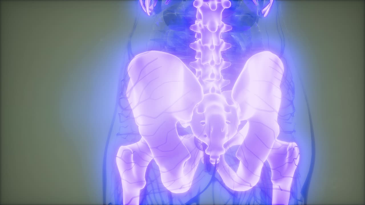 cuerpo humano transparente con huesos visibles