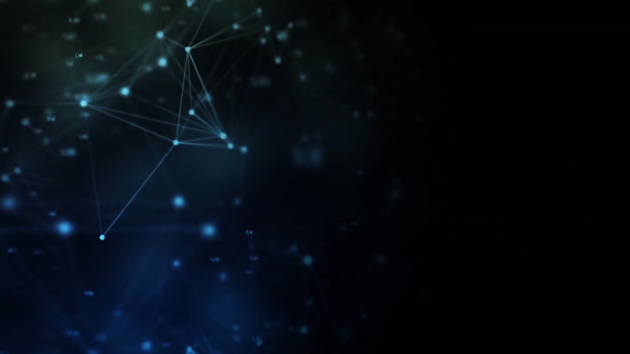 Animation of brain shape filled with words written on black background