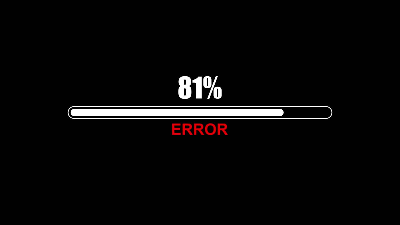 Loading Error at 81%