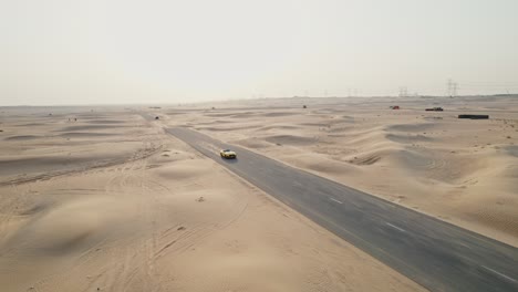 desert road with car
