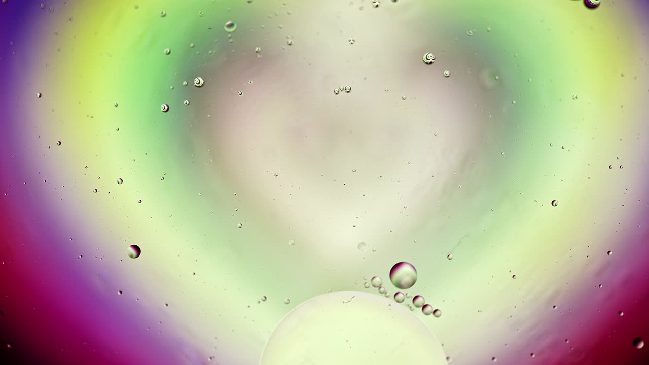abstract colorido alimentos gotas de aceite burbujas y esferas que fluyen