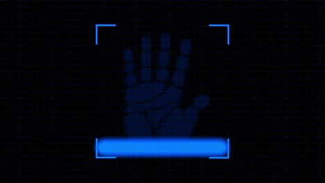 Biometric fingerprint scanner. Concept of fingerprint technology identification.