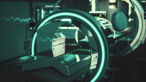 futuristic mri magnetic resonance laboratory