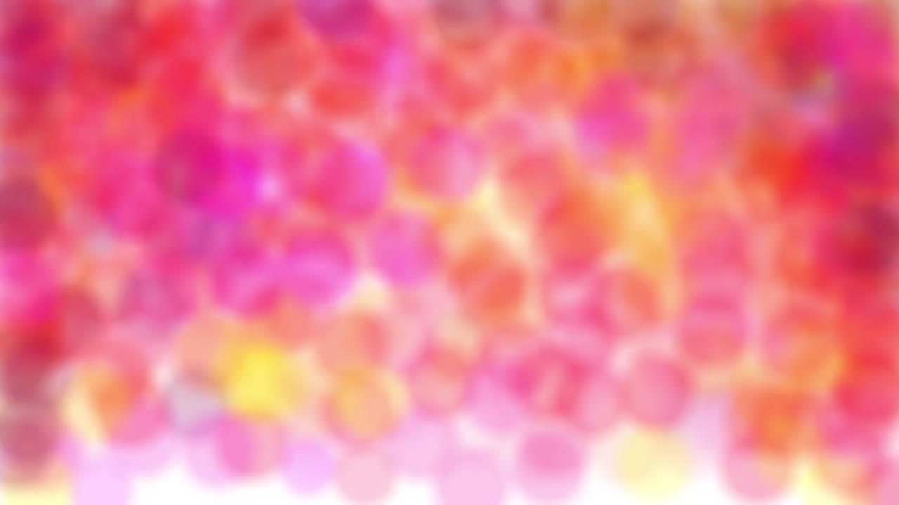 Abstract handrawn animation of colorful polka dots