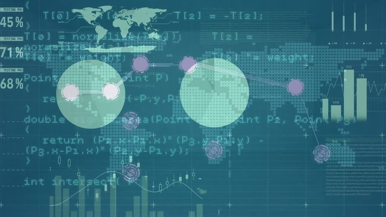지도의 애니메이션과 세계 지도에 대한 데이터 처리