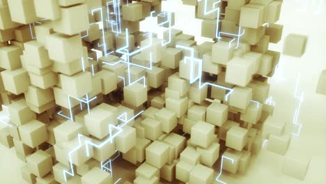 abstract cube network.