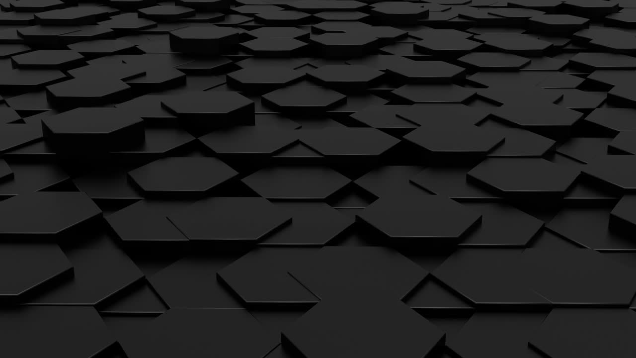 3D-animation af sekskantede abstrakte geometriske former tekstur